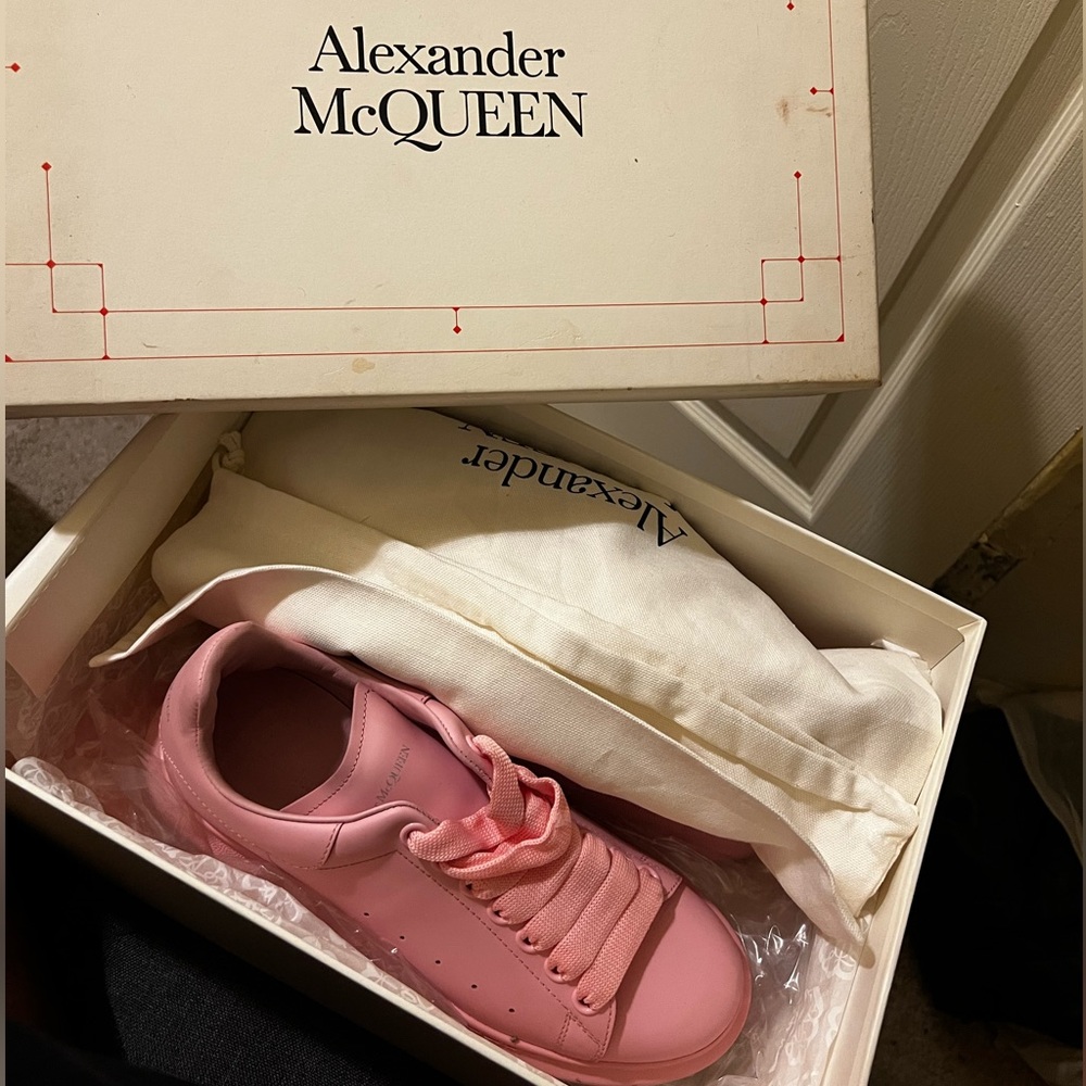 Pink Alexander McQueen Oversized Sneakers.